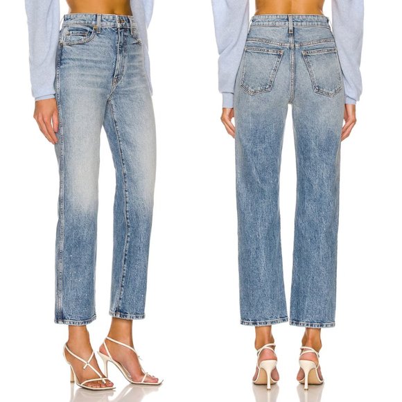 KHAITE Denim - ❌SOLD❌NWT Khaite Abigail Denim Jeans High-rise Straight-leg Sz 27 Janesville